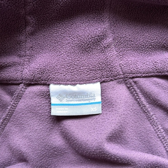 Columbia Women's Fleece Pullover Purple Half-Zip Jacket Size Xs - Picture 7 of 7
